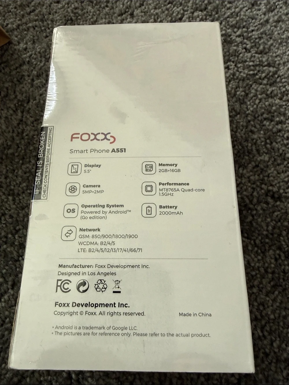 Fox Black Smartphone with Teal Display Accent